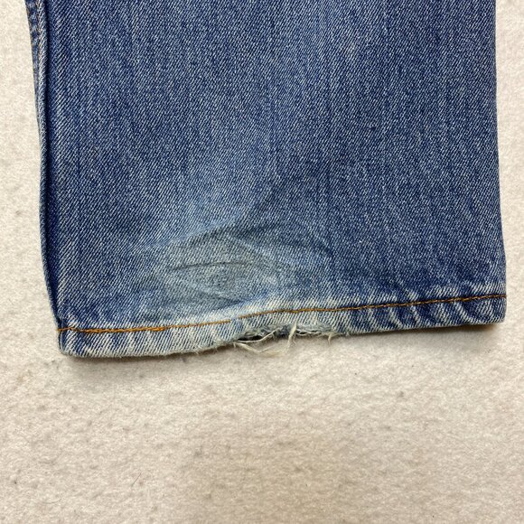 Levis 505 Jeans Mens 38 Blue Denim Straight Leg Medium Washed - Picture 10 of 11